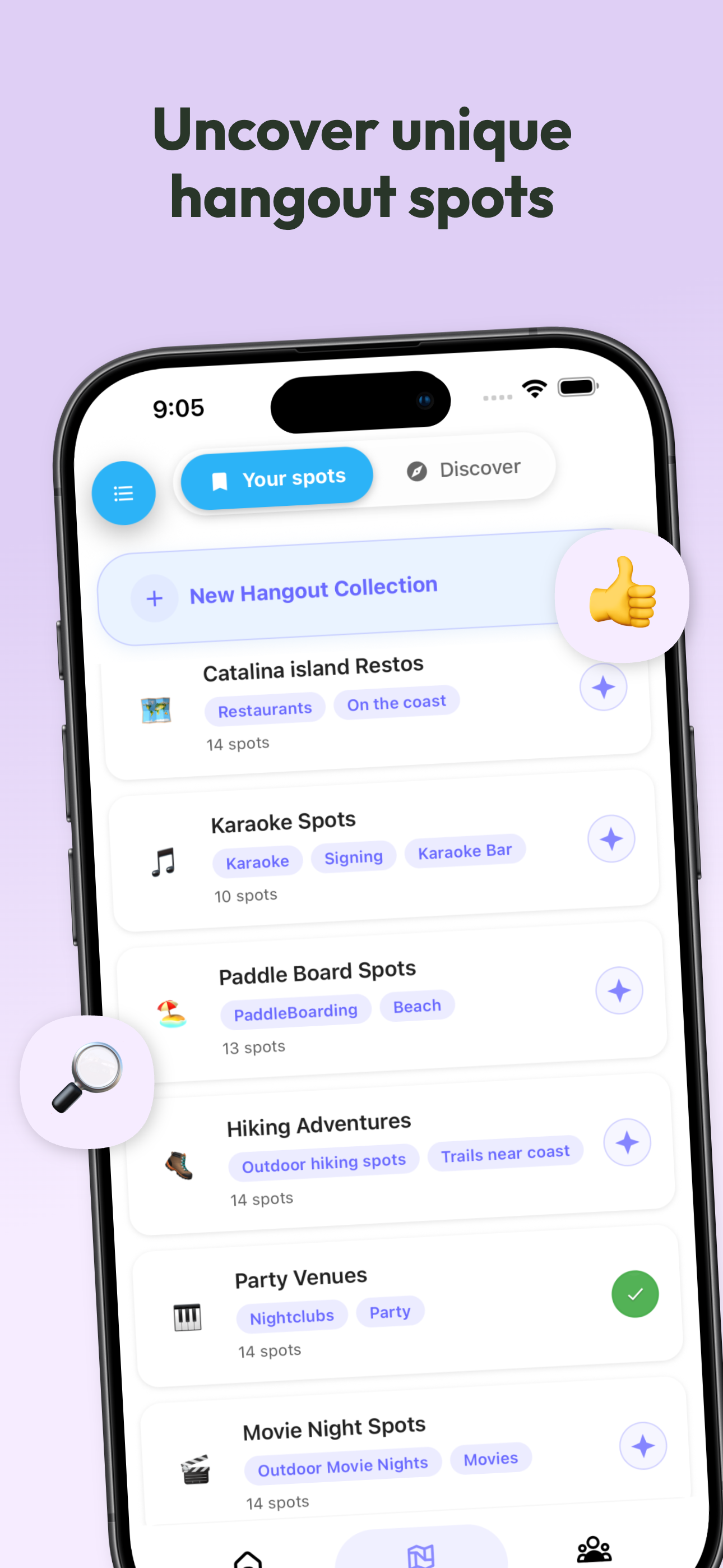Discover hangout spots